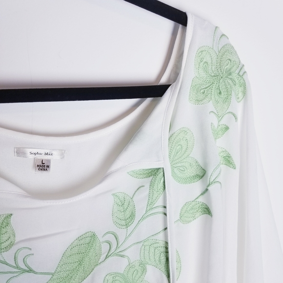 Sophie and Max poncho bat wing embroidery blouse - Picture 6 of 10